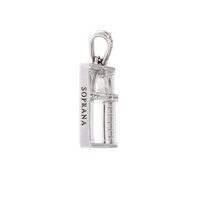 Pendente Loving Palladio  2D in Oro bianco Diamante 0.04 Ct 17B SERLIANA - 17B SERLIANA